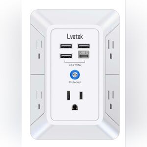 5 Outlet Extender Multi Plug Wall Outlets